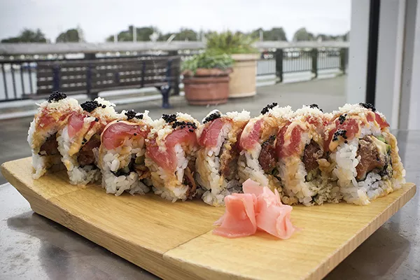 The dizzying kaleidoscope roll at Bayfront Restaurant. - PHOTO BY ROCKY ARROYO