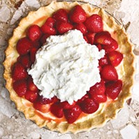 Strawberry Romanoff Cream Pie