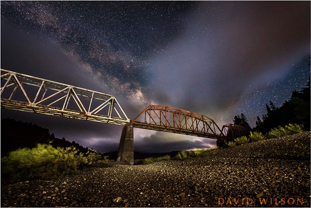 A variation in lighting on the bridge from the first night out, before the clouds overcame us. - DAVID WILSON