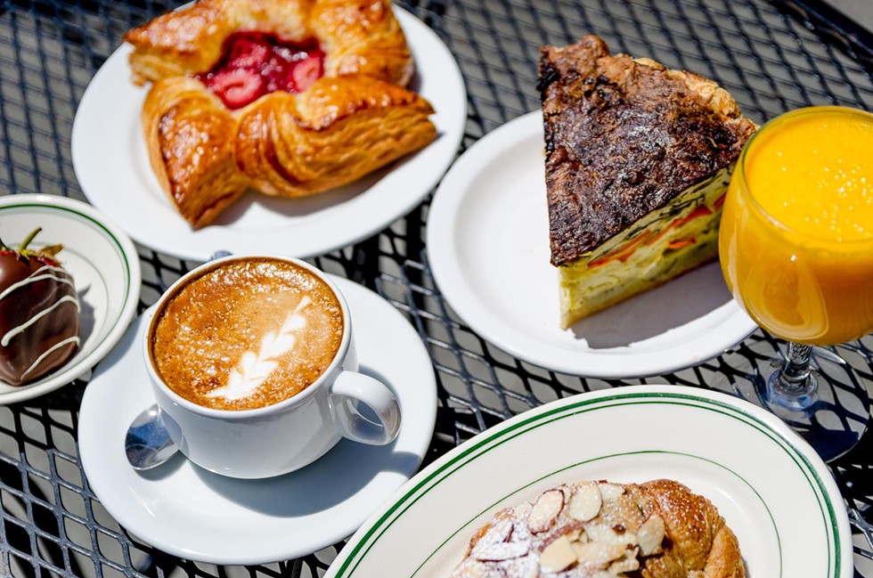 House-made pasteries, quiche, a cappucino and a fresh-squeezed mimosa from Cafe Brio. - CHUCK JOHNSON