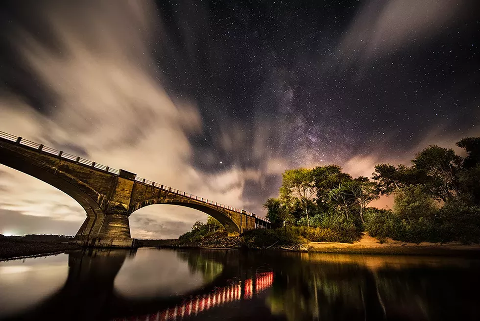 Fernbridge beneath windswept clouds and the Milky Way. September 11, 2018. - PHOTO B Y DAVID WILSON