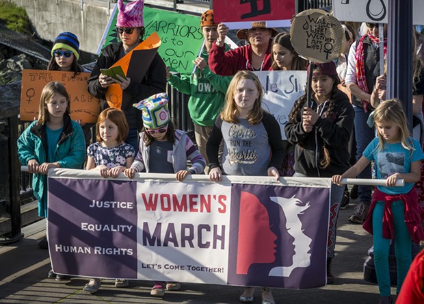 January – The second-annual Women's March in Eureka again drew large crowds protesting national politics and politicians on Saturday, Jan. 20. - MARK LARSON
