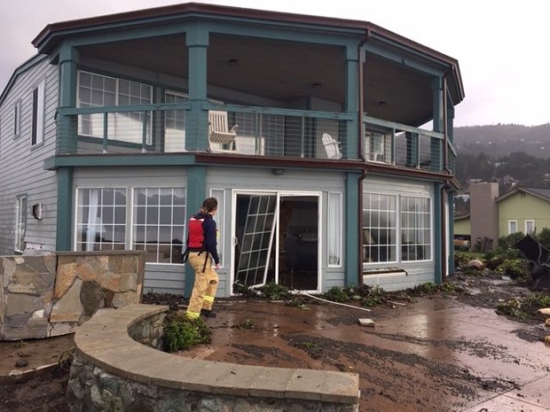 Damage caused to a Shelter Cove home. - CHERYL ANTONY OF SHELTER COVE FIRE