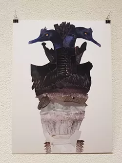 Skylar Ritter’s “Value Exercise: Birds,” magazine collage, 2019. - SUBMITTED