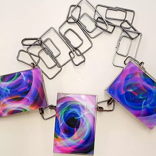 Triptych necklace by Courtney Junette. - COURTESY OF THE ARTIST