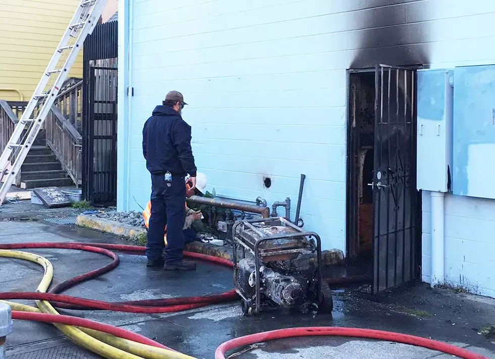 A generator fire at Big Blue Cafe was quickly extinguished on Oct. 27, 2019. - PHOTO BY RYAN HUTSON