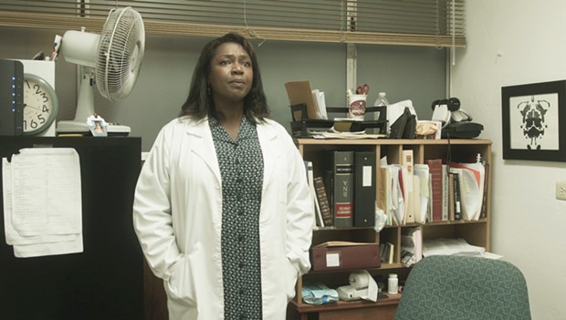 Cynthia Martells as Forensic Psychiatrist Dr. Waverly. - CONFESSION