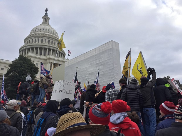A group of Trump supporters as the U.S. Capitol building was under siege Wednesday. - WIKIMEDIA COMMONS