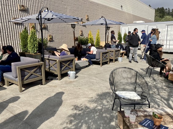 On April 20, revelers filled the consumption lounge during a soft opening. - JESSICA ASHLEY SILVA