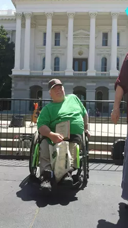 Charlie Bean on one of his many advocacy trips to Sacramento. - SUBMITTED