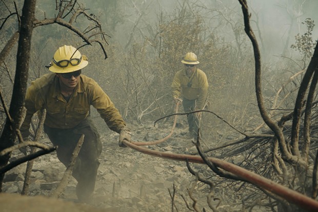 Firefighters work one of the blazes making up the River Complex. - U.S. FOREST SERVICE
