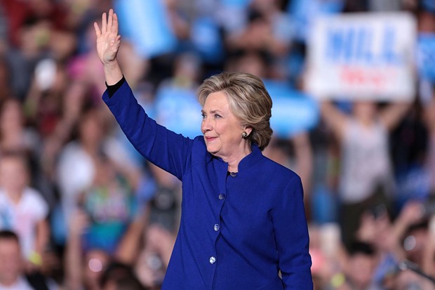 Former Secretary of State Hillary Clinton speaking with supporters at a campaign rally at the Intramural Fields at Arizona State University in Tempe, Arizona. - WIKIMEDIA COMMONS/GAGE SKIDMORE