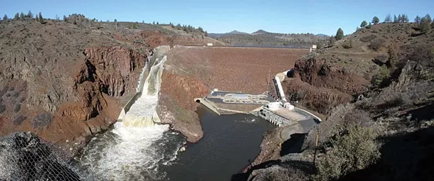 Irongate Dam on the upper Klamath River is one of four hydroelectric dams now slated to be removed in 2023. - THOMAS DUNKLIN