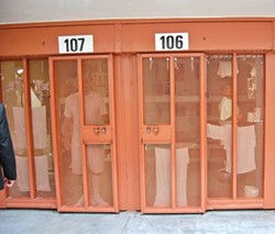 Prisoners inside one of Pelican Bay's Secure Housing Units. - FILE PHOTO