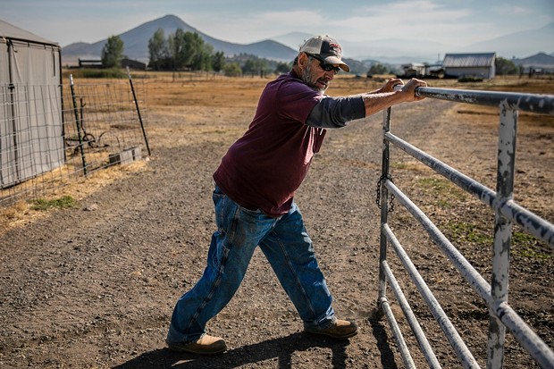 Jim Scala at his ranch in Montague on Aug. 29, 2022. - PHOTO BY MARTIN DO NASCIMENTO, CALMATTERS