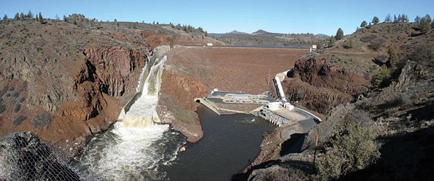 Irongate Dam on the upper Klamath River is one of four hydroelectric dams now slated to be removed in 2023. - THOMAS DUNKLIN