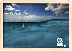 An Illustration of a spar-buoy floating turbine, one of three potential designs being considered by the National Renewable Energy Laboratory. - COURTESY OF STATOIL