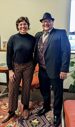 Fourth District Supervisor Natalie Arroyo (left) with her appointee to the Humboldt County Planning Commission, Lonyx Landry. - SUBMITTED