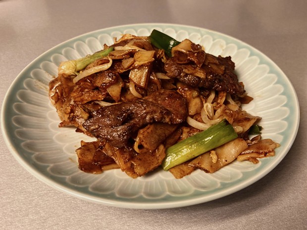 Classic beef chow fun from Curry Leaf. - PHOTO BY JENNIFER FUMIKO CAHILL