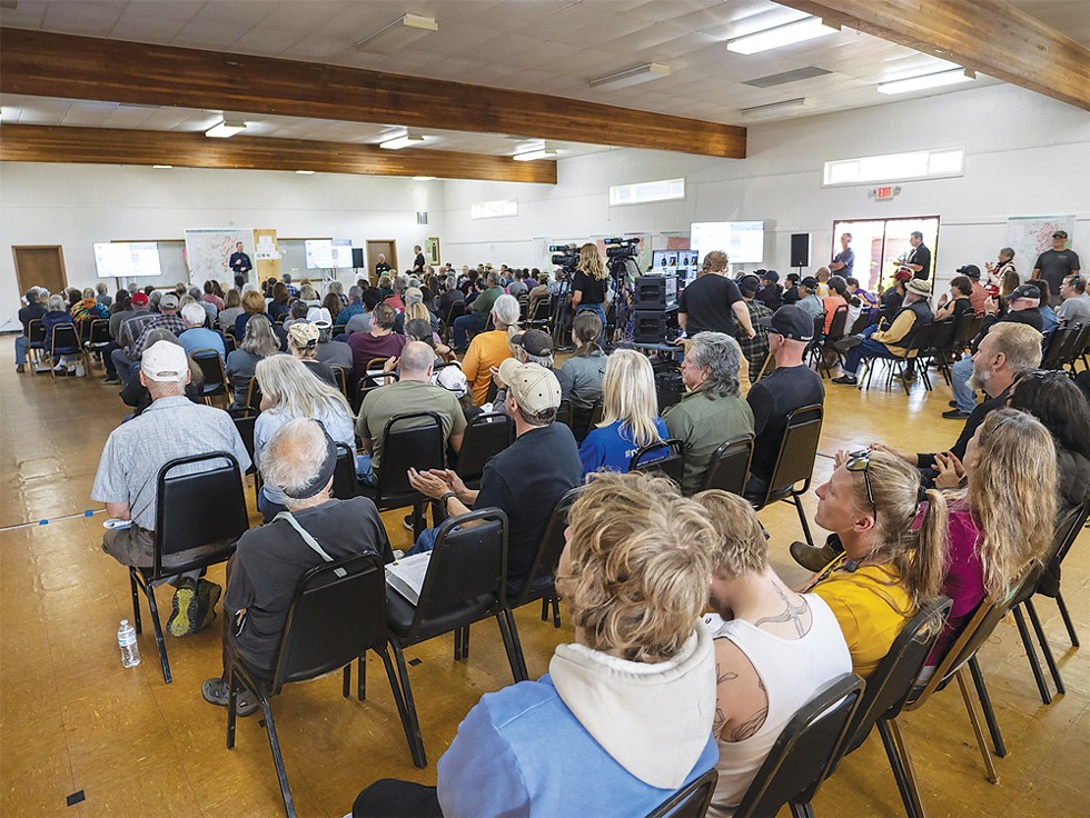 Crescent City community meeting on Aug. 23. - PHOTO COURTESY OF CALFIRE