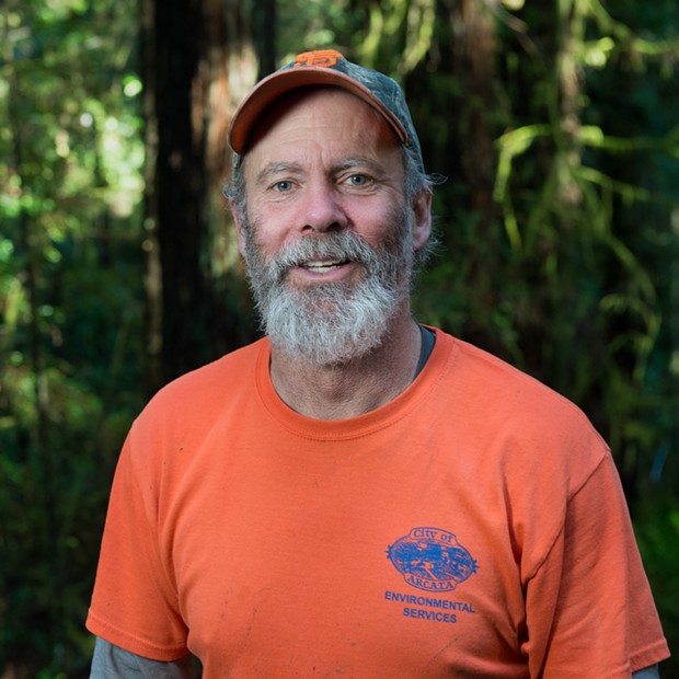 City of Arcata Parks, Facilities and Natural Resources Supervisor Dennis Houghton. - BEAU SAUNDERS
