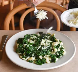 Oriechiette with kale and pecorino at La Trattoria. - DREW HYLAND