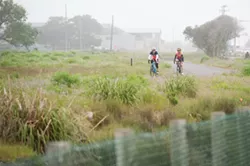 Cyclists enjoying the new trail. - PHOTO BY MARK MCKENNA