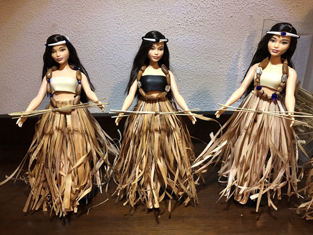 The sale of these Flower Dance girl dolls benefits Native Women's Collective. - PHOTO BY CUTCHA RISLING BALDY