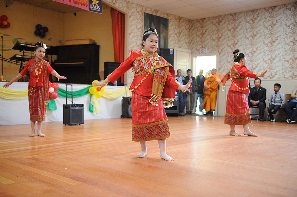 Members of the Humboldt County Lao Dancers perform traditional dance. - PHOTO BY MARK MCKENNA