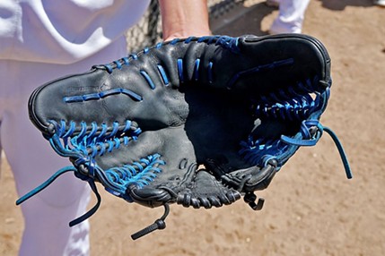 Alex Trautner's ambidextrous glove. - MATT FILAR