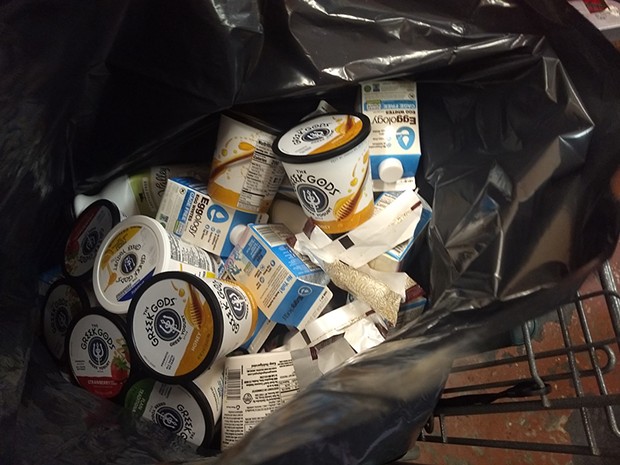 Dairy products that went above health department prescribed temperature during the power outage were thrown away at the North Coast Co-op.