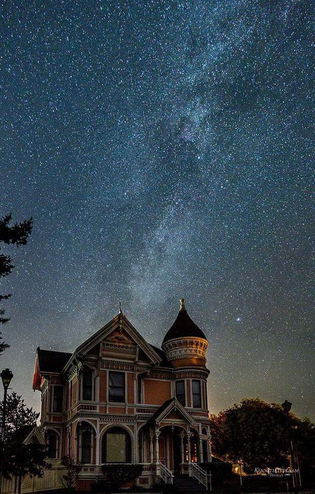 The Milky Way over Eureka's Pink Lady during the blackout on Oct. 27.
