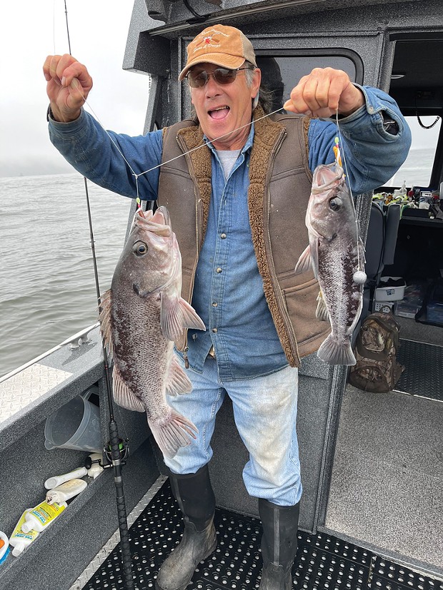 The rockfish bite along the North Coast continues to be red-hot. Black rockfish, like these caught Sunday out of Crescent City, are making up the majority of the catch.