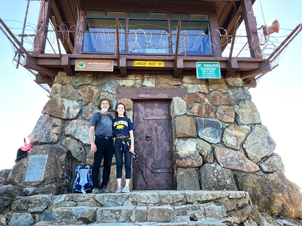 David Holper and his daughter Dena Holper at the top of Mt. Tamalpais.