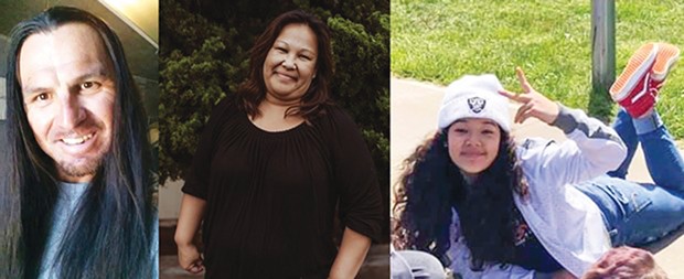 Nikki Dion Metcalf, Margarett Lee Moon and Shelly Autumn Mae Moon (left to right) were fatally shot the morning of Feb. 10, 2021 in their home on the Bear River Band of the Rohnerville Rancheria Reservation, leaving a community in mourning.