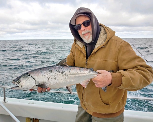 Arcata resident Larry Biggs landed a nice one Sunday while fishing the king salmon opener out of Eureka.