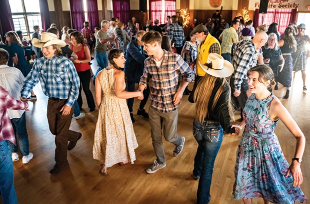 The Humboldt Folklife Festival's Barn Dance on Friday featured host band Cidermill with caller Lyndsey Battle that brought out a big all-ages crowd and lots of smiles on the faces of the dancers.