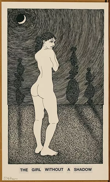 Steven Vander Meer's "The Girl Without a Shadow," are graphite and India ink on paper, 2018. - COURTESY OF THE ARTIST