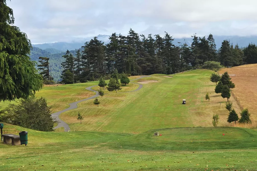 Looking down the 12th fairway at Redwood Empire Golf and Country Club in Fortuna. - The 13th hole is on the left. - PHOTO BY PAMELA LONG