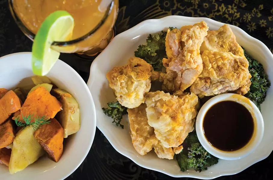 Dinner at Bless My Soul. - CHUCK JOHNSON