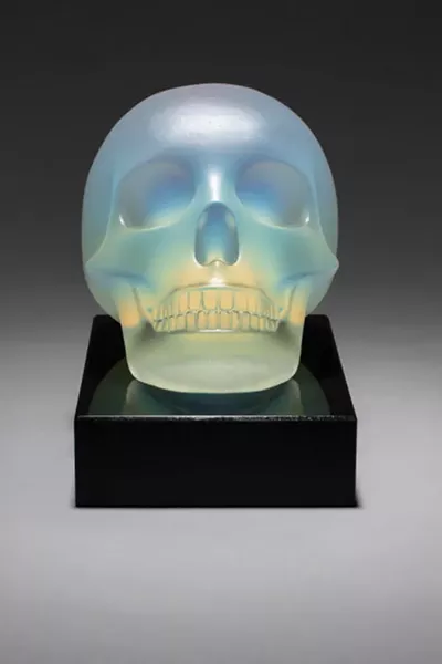 George Bucquet's "Skull," cast glass, 6.5 inches by 9 inches by 8.5 inches, 2019. - COURTESY OF THE ARTIST