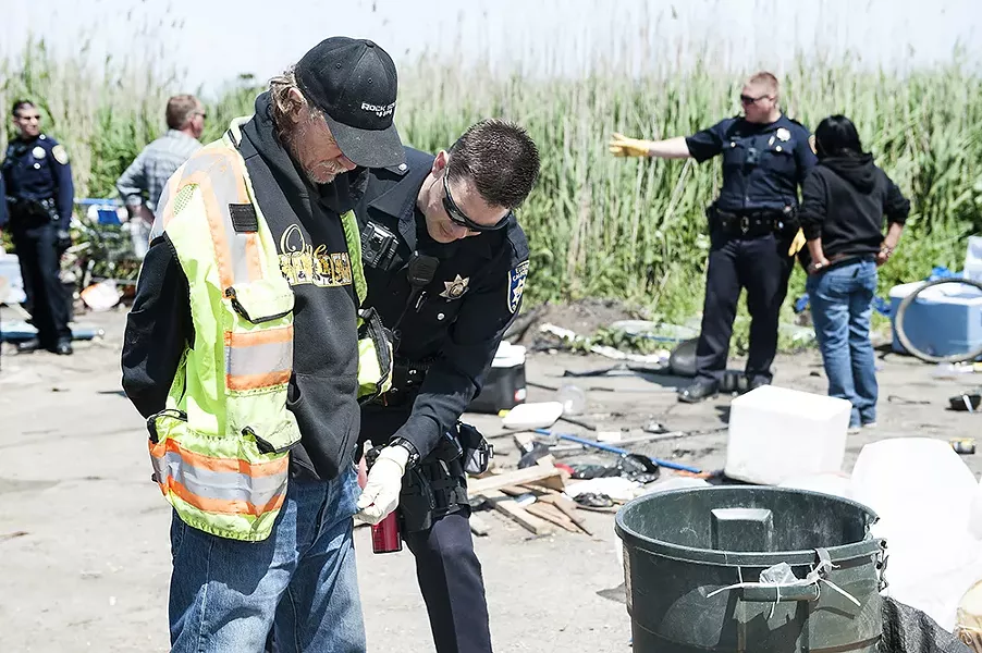 The Grand Jury identified 10 ordinances in Eureka that may serve to criminalize the state of homelessness, resulting in citations and fines that pose additional barriers for people looking to get off the streets. - MARK MCKENNA