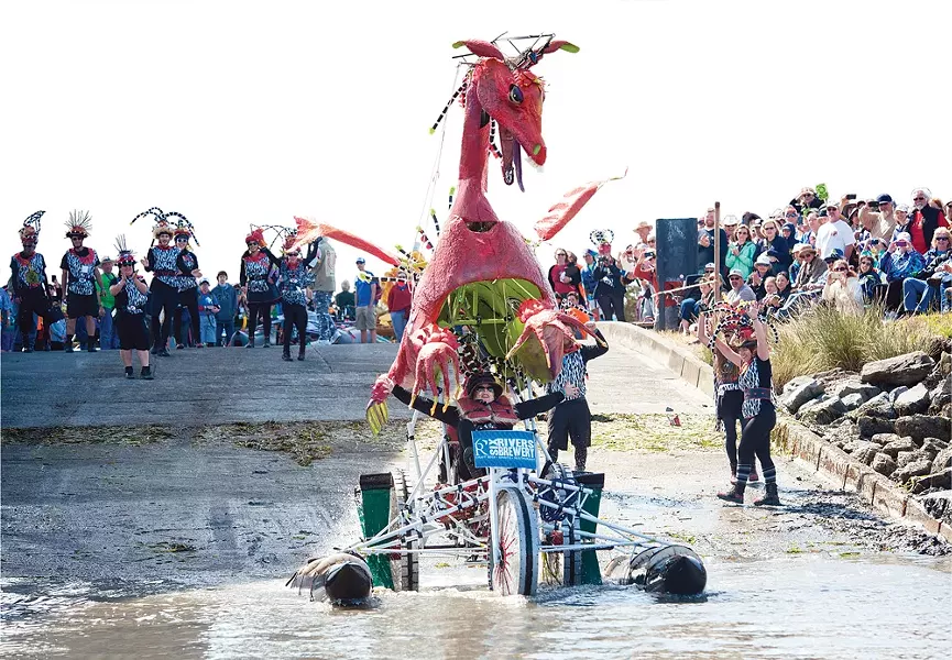 Kinetic Kootie entering the bay. - PHOTO BY MARK MCKENNA