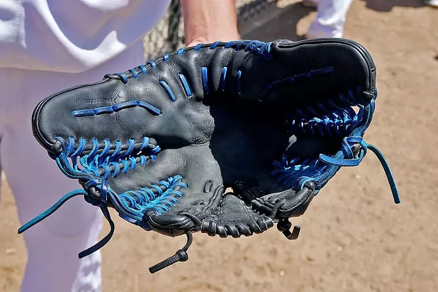 Alex Trautner's ambidextrous glove. - MATT FILAR
