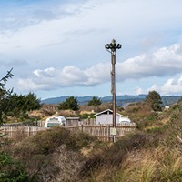 Humboldt County's Tsunami Siren System E: Clam Beach State Park. 40.995085, -124.113801 Photo by Jonathan Webster