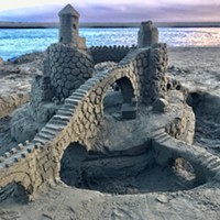 Friends of the Dunes 25th Annual Sand Sculpture Festival Best of Show winner: “Humboldt High Fortress” by Team Maximum Wattage