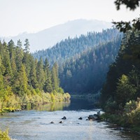 The Klamath River flows outside of Happy Camp on Aug. 29.