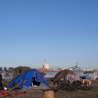 Encampments at the PalCo Marsh.