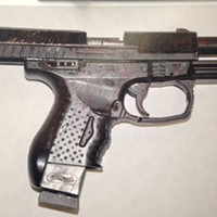A police photograph of the replica handgun reportedly found on McClain.