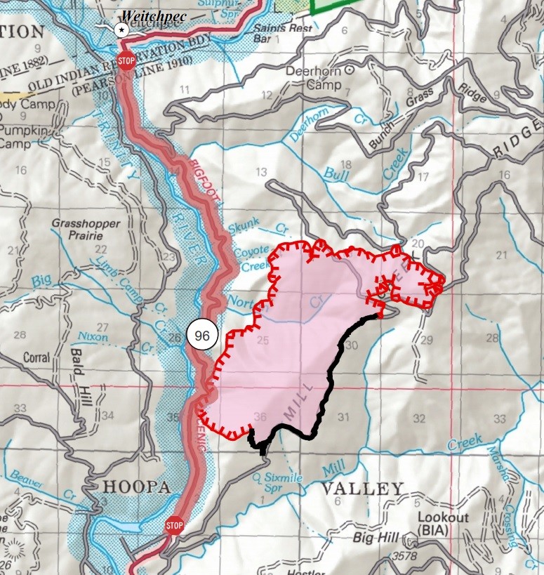 Mill Creek Fire Map